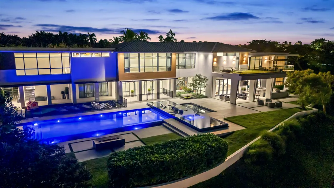The pool and grounds